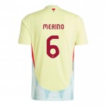 Günstige Fußballtrikots Spanien Mikel Merino 6 Auswärtstrikot EURO 2024 Kurzarm
